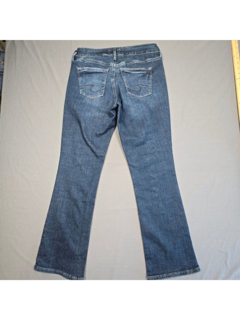 Silver Jeans Co Womens W28 L31 Elyse Slim Bootcut Dark Wash Denim Stretch Jeans - Picture 6 of 7
